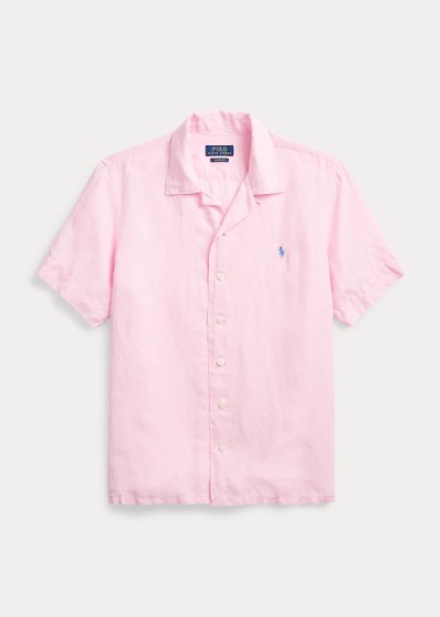 Men's Polo Ralph Lauren Custom Fit Linen-Blend Shirts | 470352UQZ